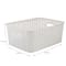 Simplify Small Herringbone Storage Basket, 3ct.